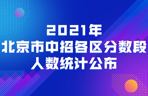 2021年北京市中招东城区各分数段人数（含加分）