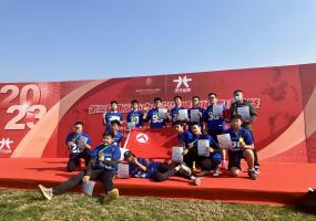 人大附中朝阳学校获第三届北京市中小学生腰旗橄榄球赛冠军