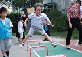 丰台区承泽小学：开学典礼奥运元素随处可见